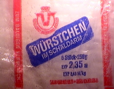Fleischwurst im Schäldarm